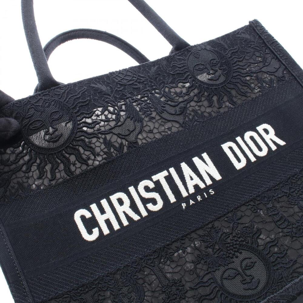 Christian Dior Dior BOOK TOTE Medium Tote Bag Handbag Jacquard Women's Black ... - Picture 9 of 9
